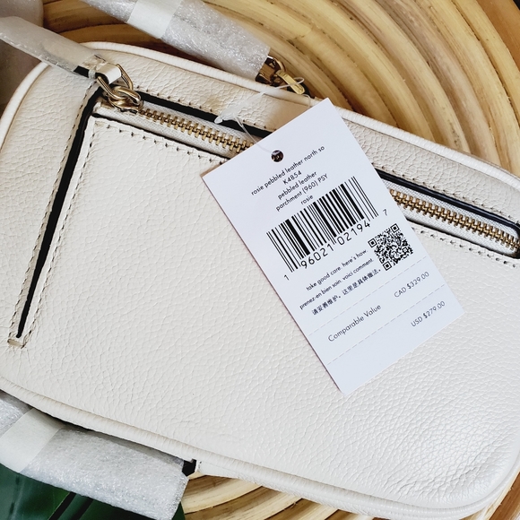 🆕 Kate spade rosie pebbled leather north south pebbled leather parchment - Picture 4 of 5